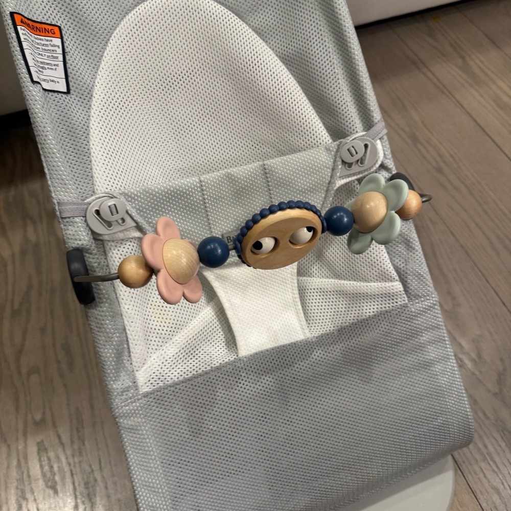 BabyBjorn Light Gray Bouncer with Toy Bar - Picture 6 of 9